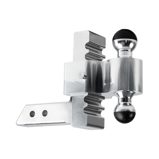 Andersen 6inch 152mm rapid hitch, polished aluminium with greaseless cap in rise position