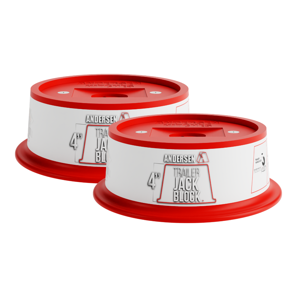 Andersen 102mm 4 inch tongue jack block for caravan, boat or tailer, 2-pack, variant